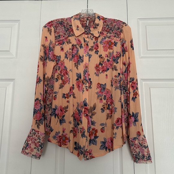 Free People Hold On To Me Floral Blouse - Picture 4 of 7